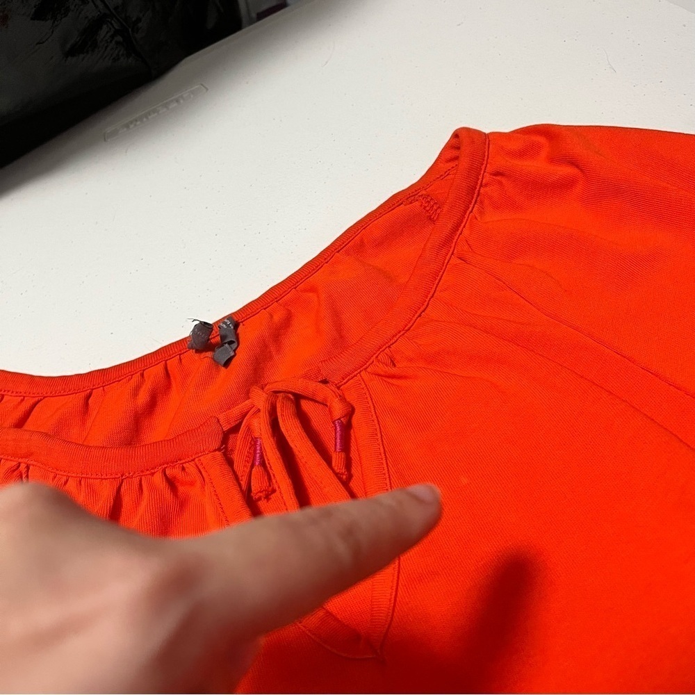 Anthropologie Orange Anais Tunic Dress Small F - Picture 9 of 11